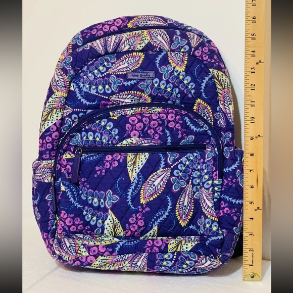 Vera Bradley women’s Batik Leaves multicolored flower backpack - Purple - Picture 5 of 6